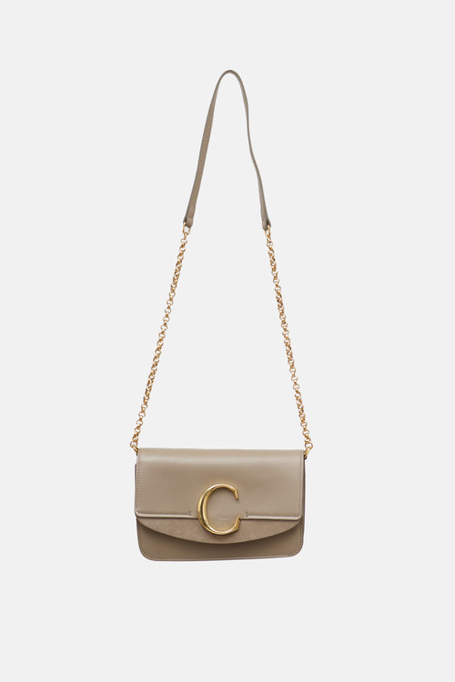 Chloé Leather & Suede C Chain Bag