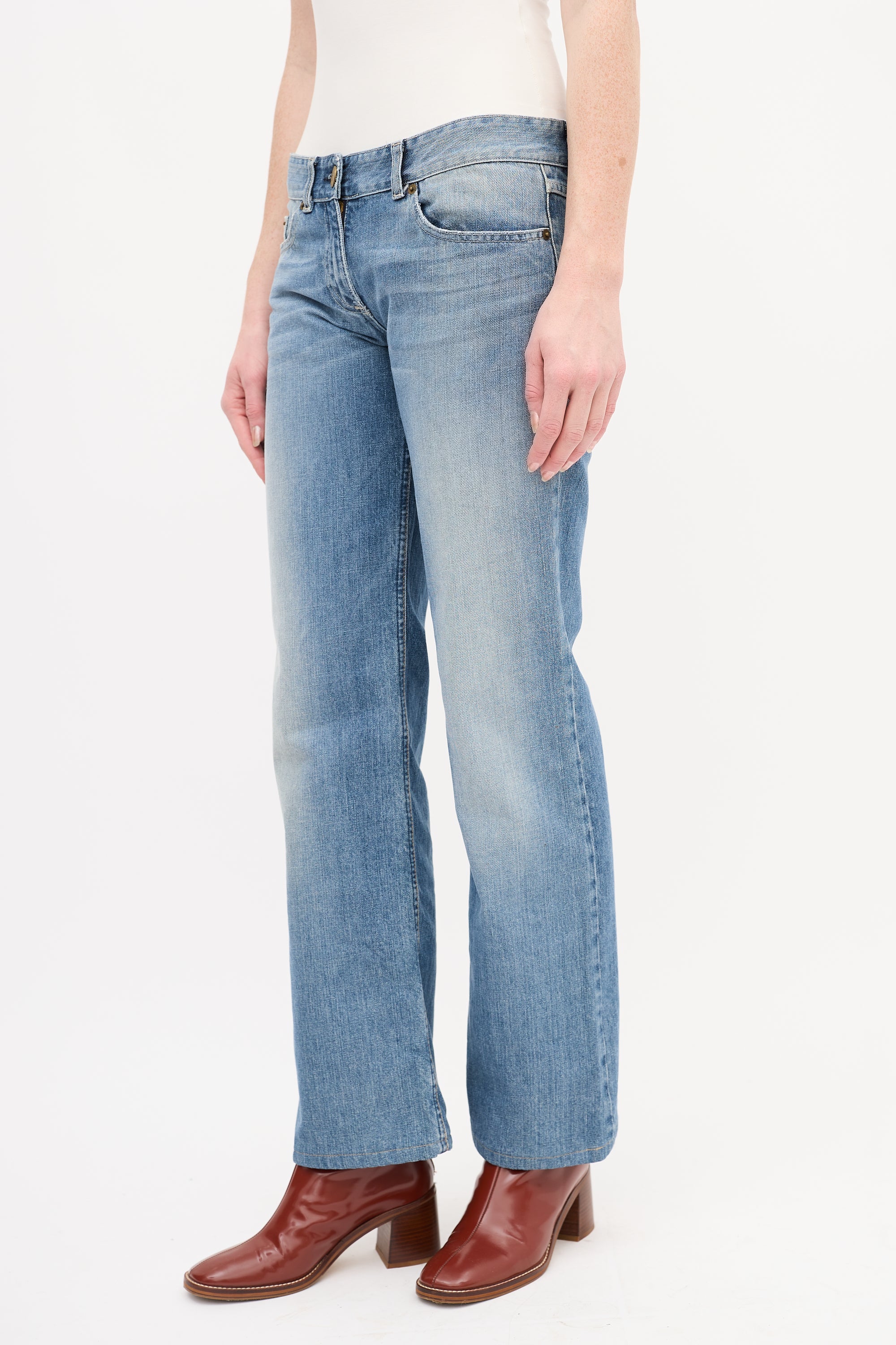 Chloé Light Wash Low Rise Jeans