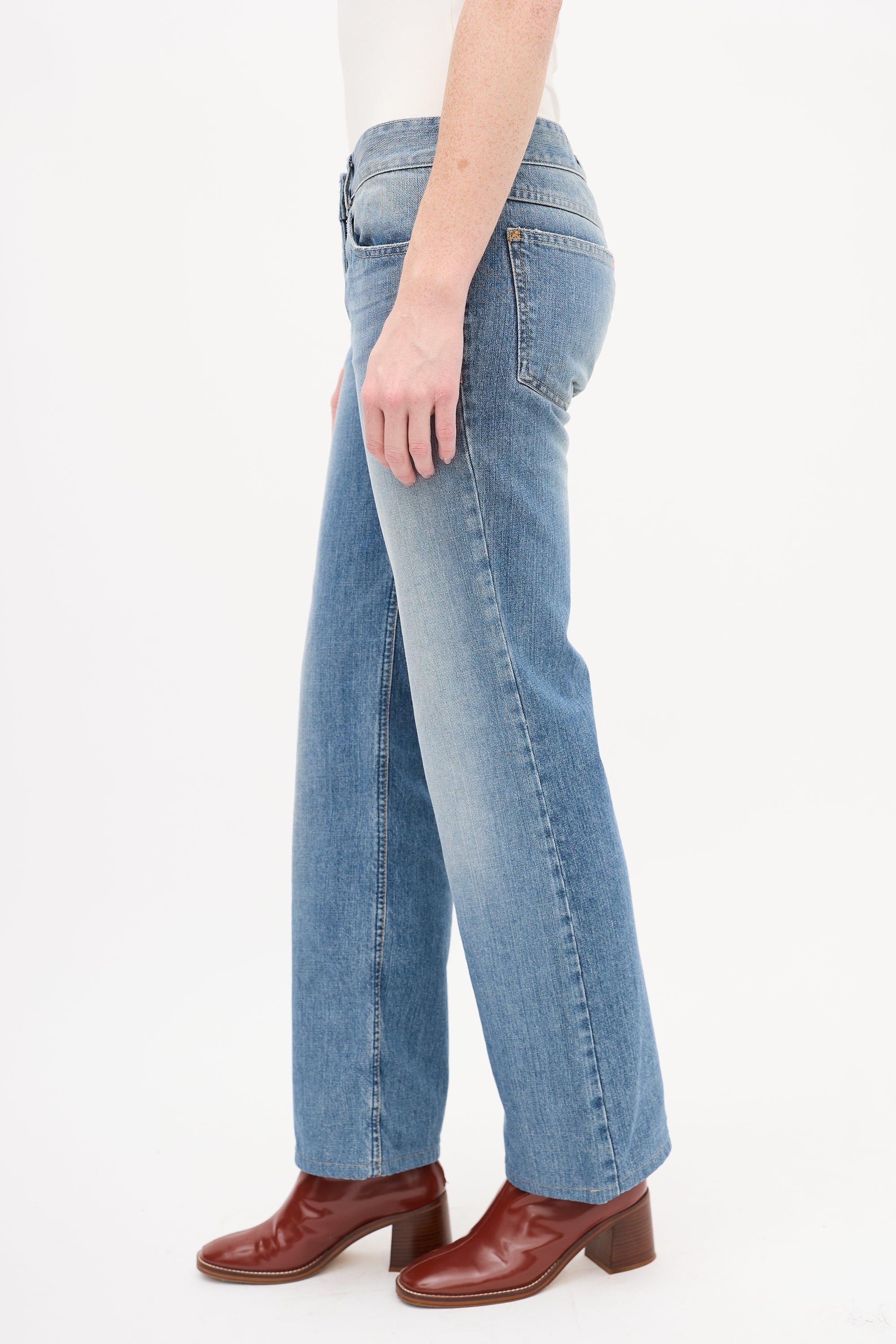Chloé Light Wash Low Rise Jeans