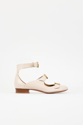 Chloé Leather Buckle Flat