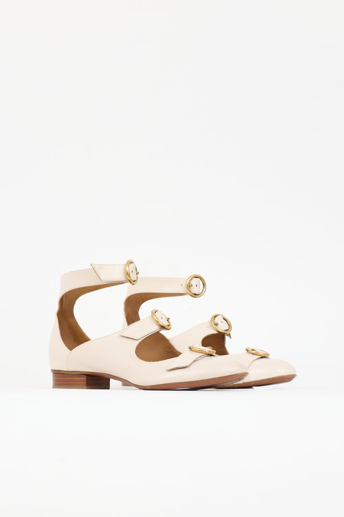 Chloé Leather Buckle Flat