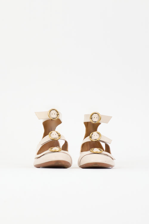 Chloé Leather Buckle Flat