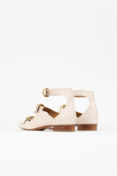Chloé Leather Buckle Flat