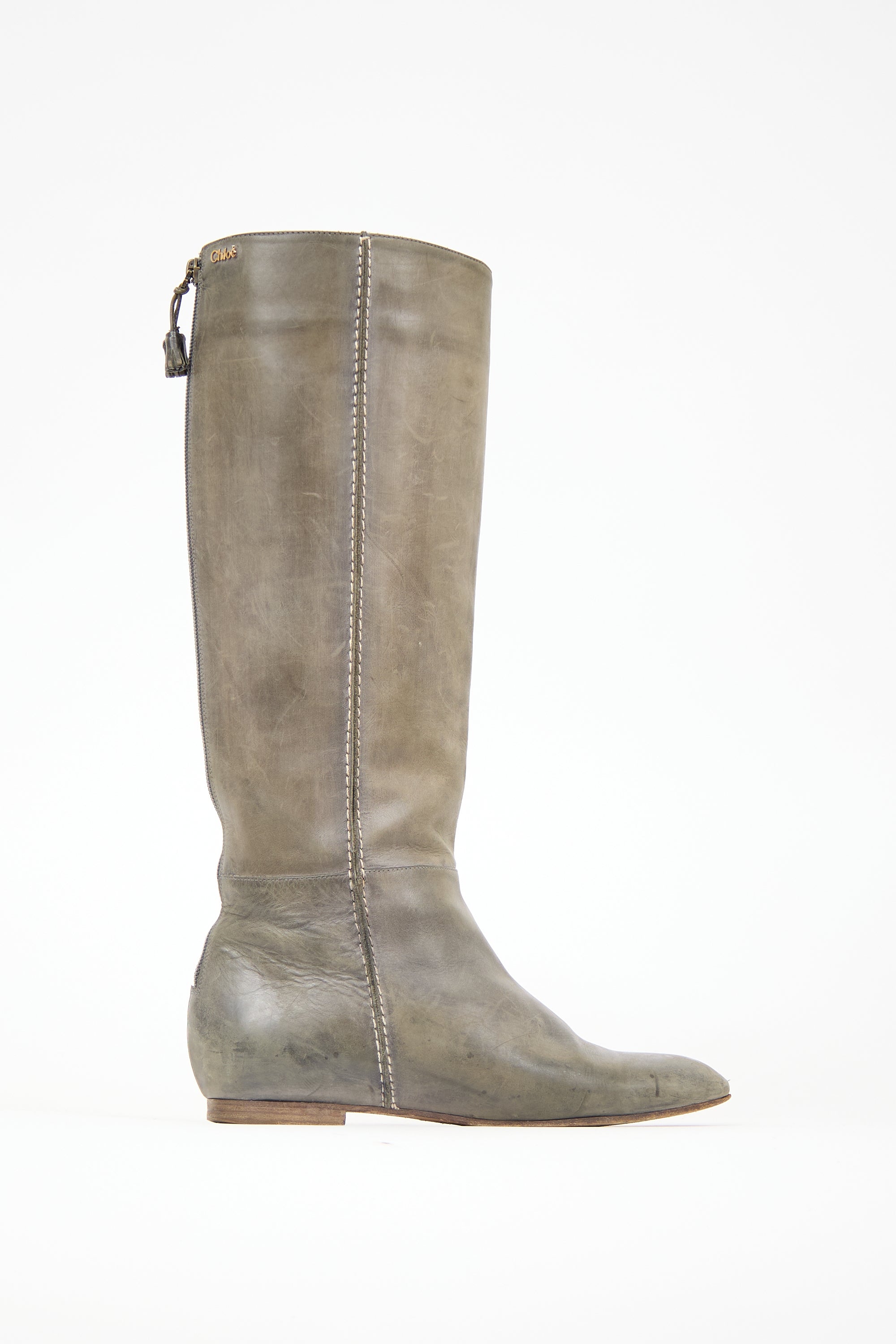 Chloé Leather Flat Boot