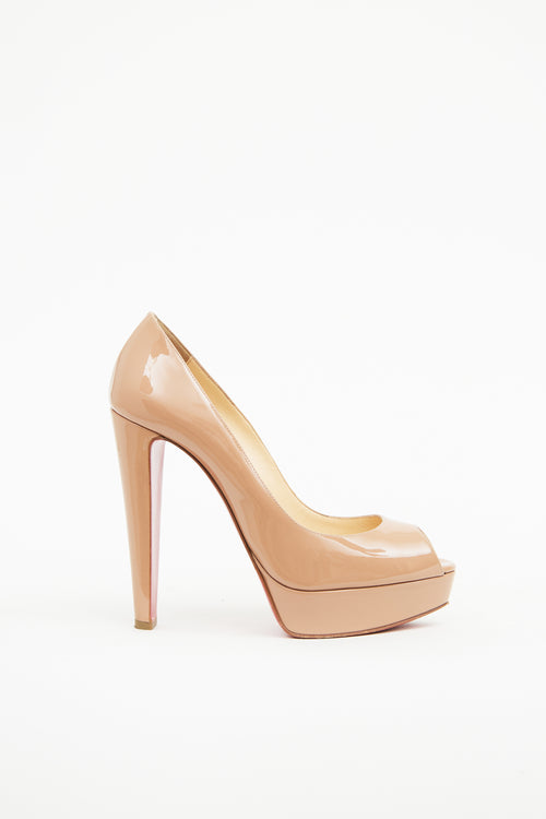 Patent Lady Peep Toe Pump