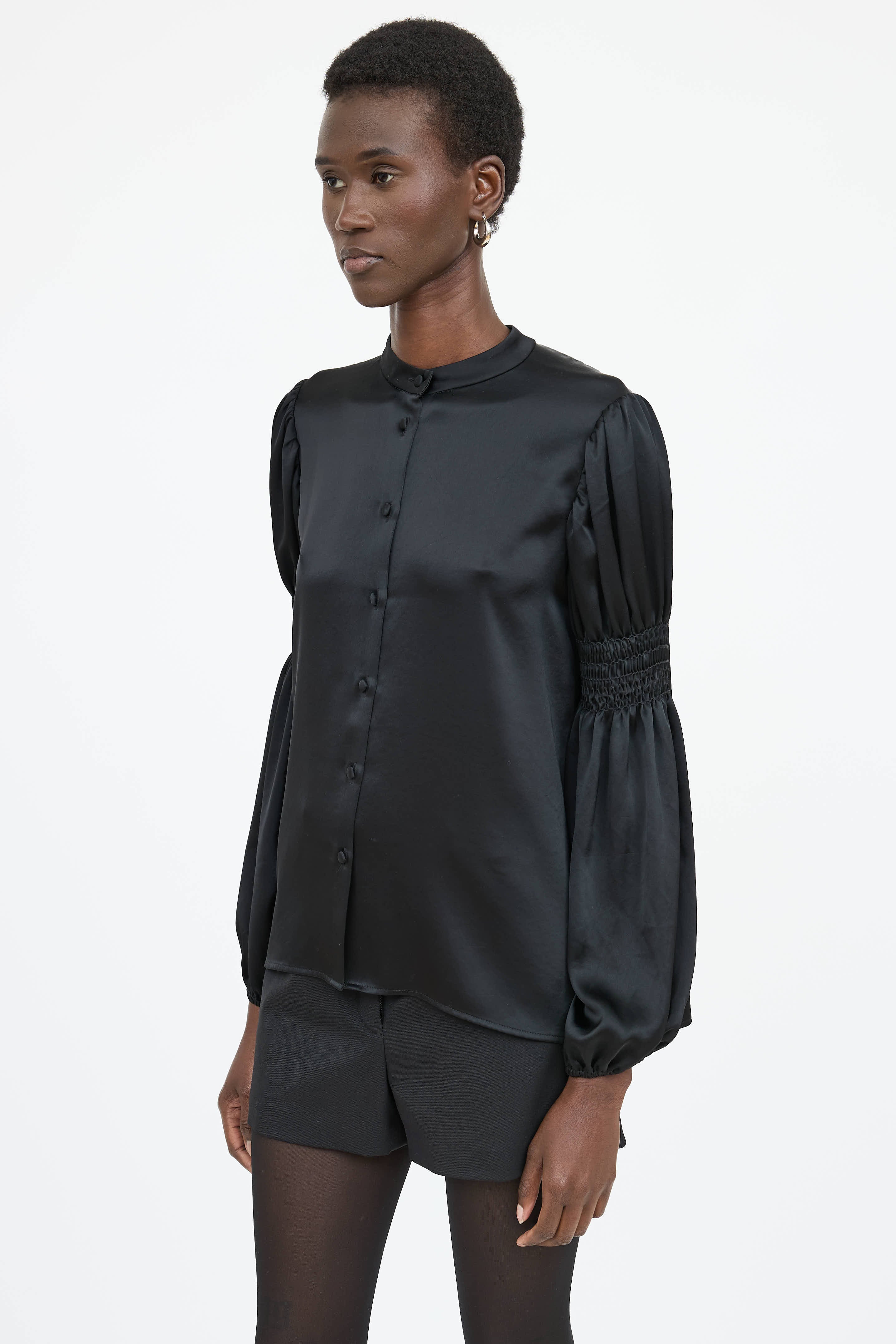 CO Satin Button Up Shirt