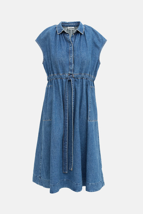 CO Denim Drawstring Dress