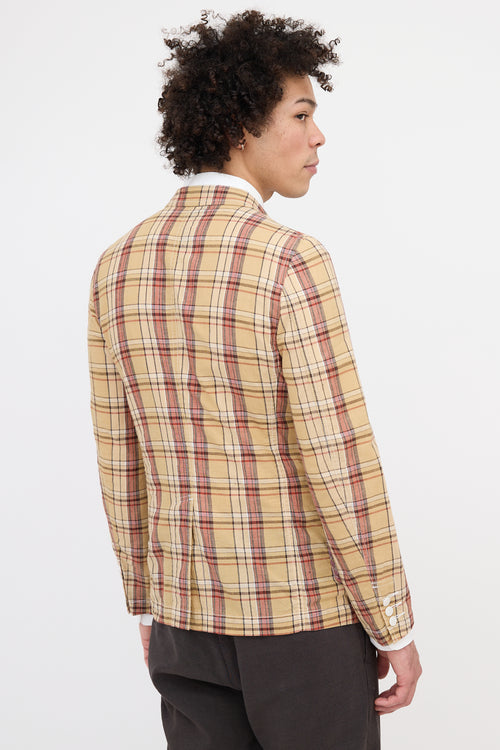Comme des Garçons Homme Plus Plaid Patchwork Blazer