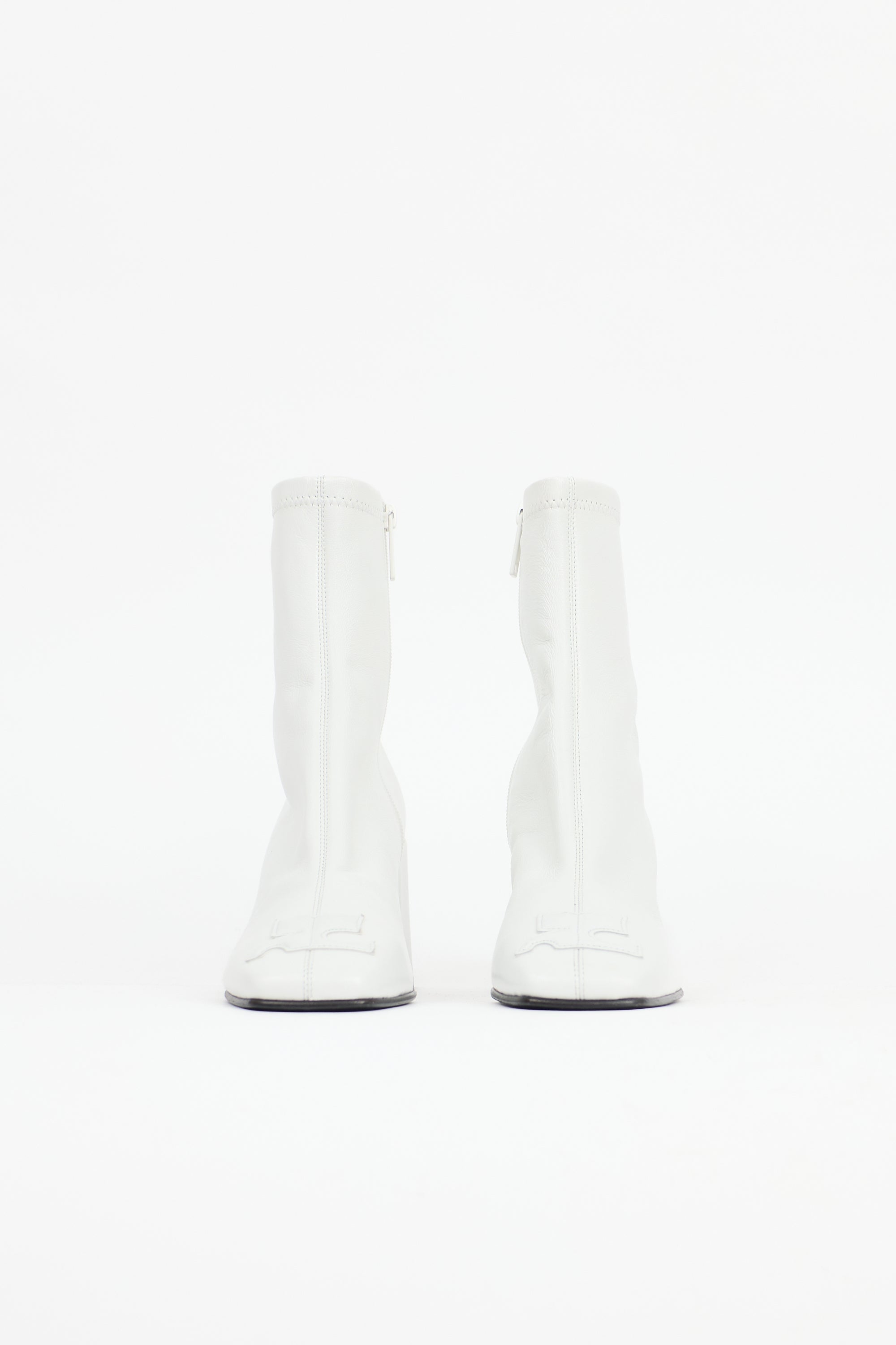 Courrèges Leather Reedition AC Ankle Boot