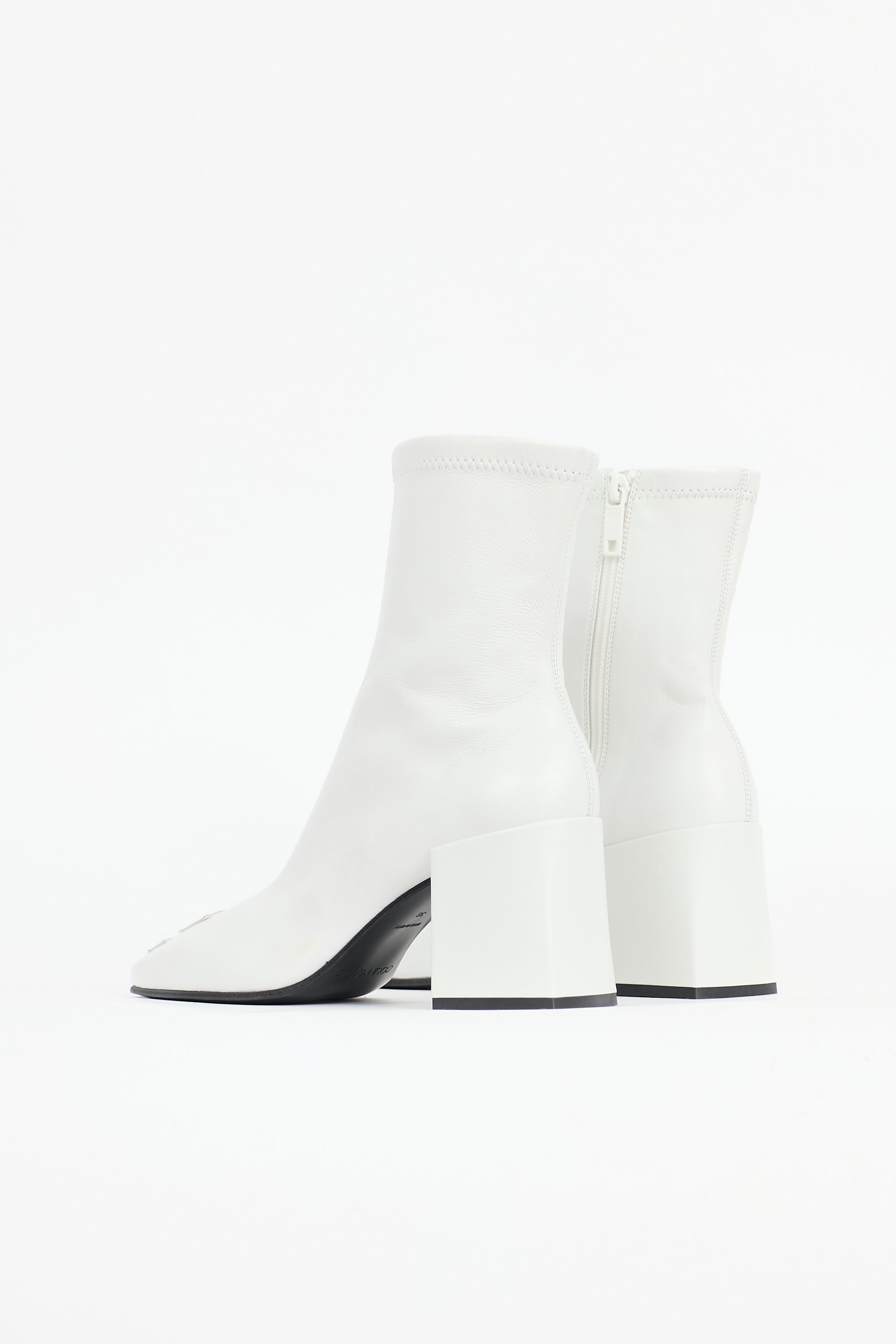 Courrèges Leather Reedition AC Ankle Boot