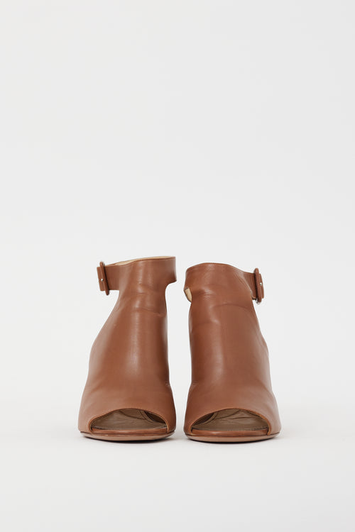 Prada Brown & Silver Metallic Sandal