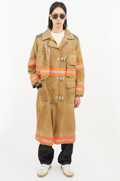 Calvin Klein 205W39NYC Beige & Multicolour Reflective Firefighter Jacket