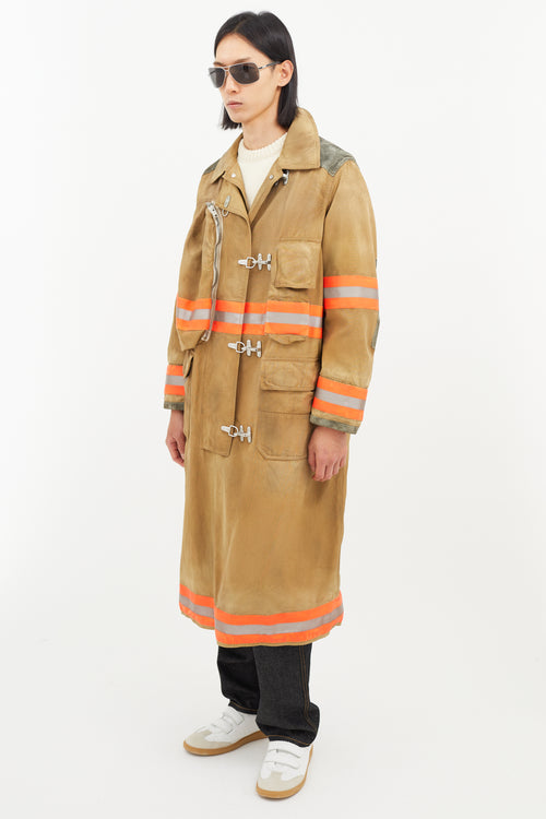 Calvin Klein 205W39NYC Beige & Multicolour Reflective Firefighter Jacket