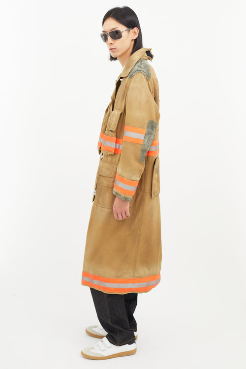 Calvin Klein 205W39NYC Beige & Multicolour Reflective Firefighter Jacket