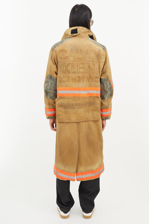 Calvin Klein 205W39NYC Beige & Multicolour Reflective Firefighter Jacket
