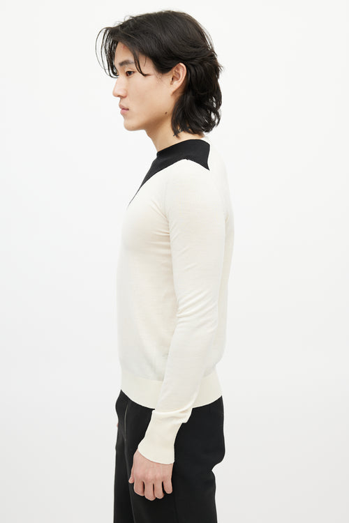 Calvin Klein 205W39NYC Beige & Multicolour Wool Striped Sweater