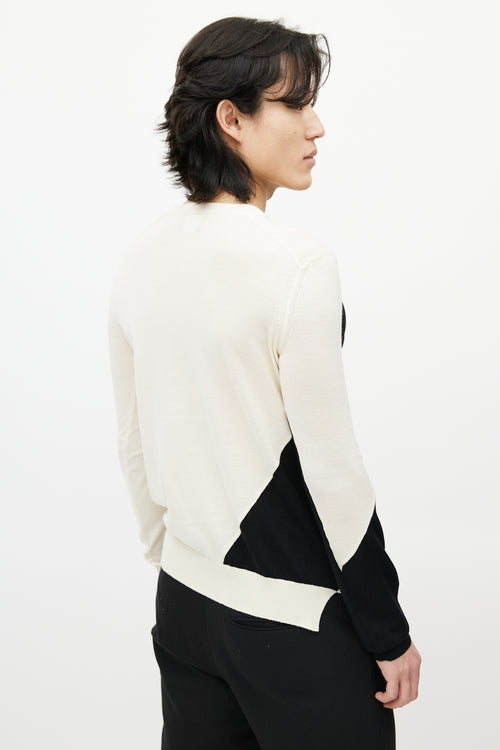 Calvin Klein 205W39NYC Beige & Multicolour Wool Striped Sweater