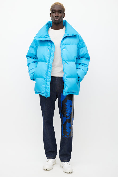 Calvin Klein 205W39NYC Blue & Green Down Oversized Jacket