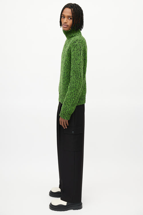 Calvin Klein 205W39NYC Green & Black Knit Sweater