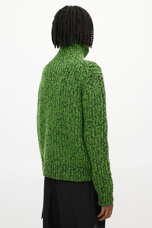 Calvin Klein 205W39NYC Green & Black Knit Sweater