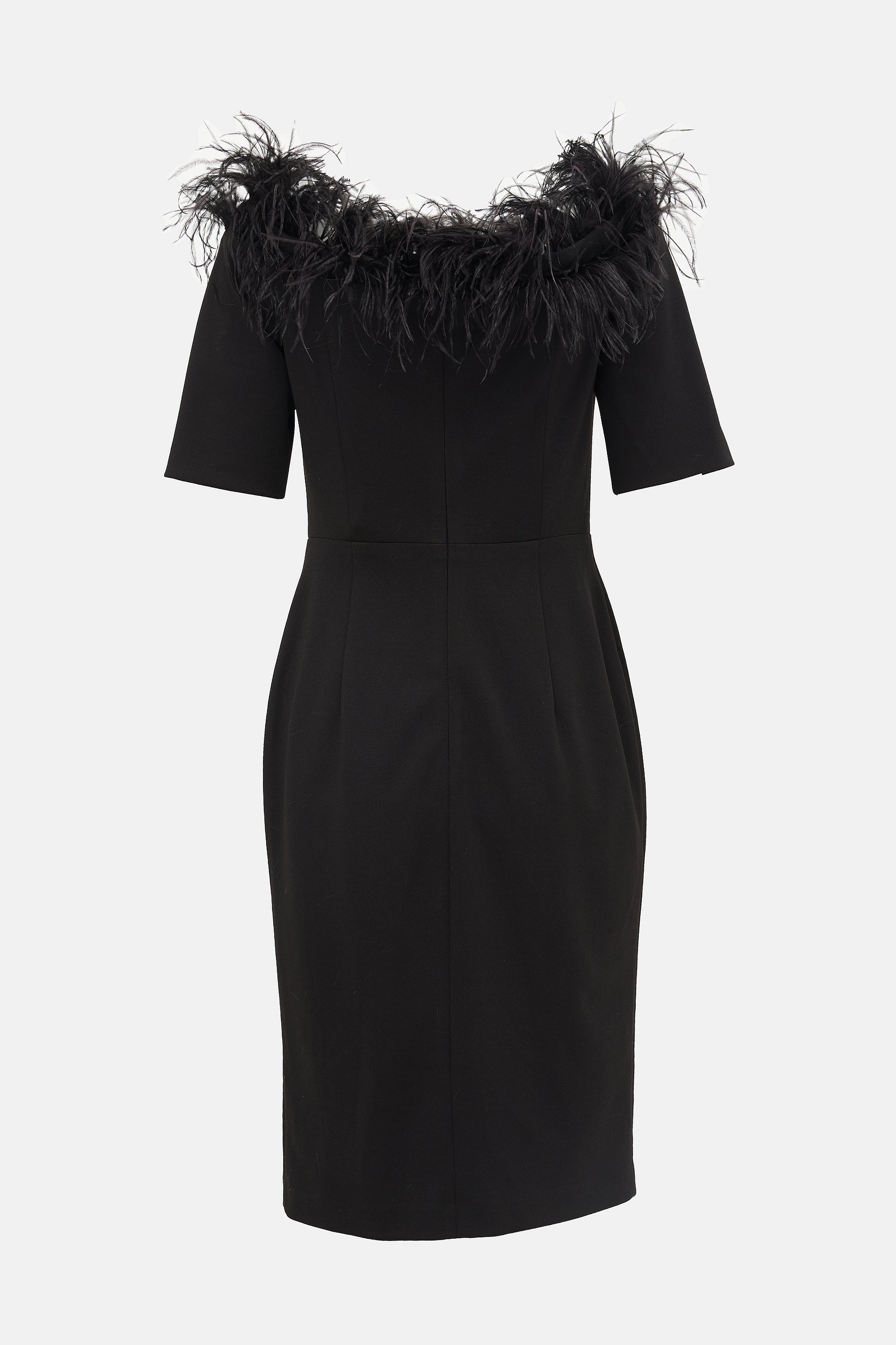 Calvin Klein Feather Trimmed Dress