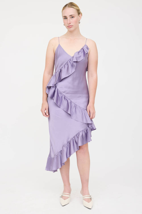 Cami NYC Silk Ruffle Sleeveless Dress