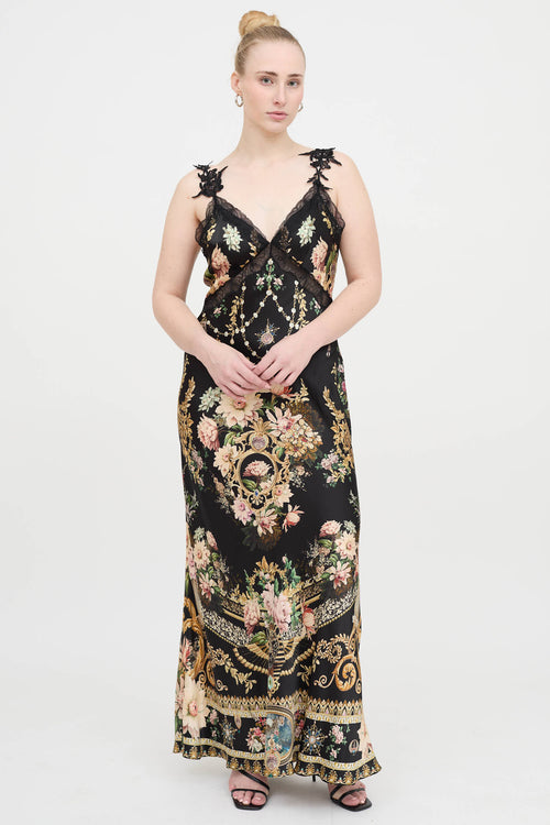 Silk Floral Dress