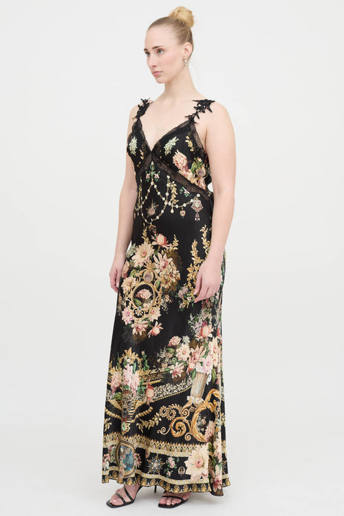 Silk Floral Dress