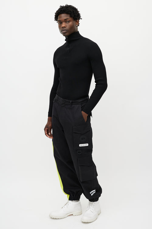 Canada Goose X Feng Chen Wang Black & Green Reflective Cargo Trouser