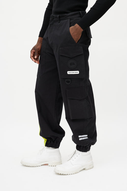 Canada Goose X Feng Chen Wang Black & Green Reflective Cargo Trouser