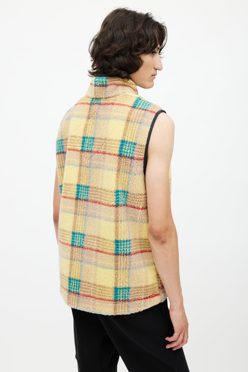 Canada Goose x Union Yellow & Multicolour Plaid Fleece Vest