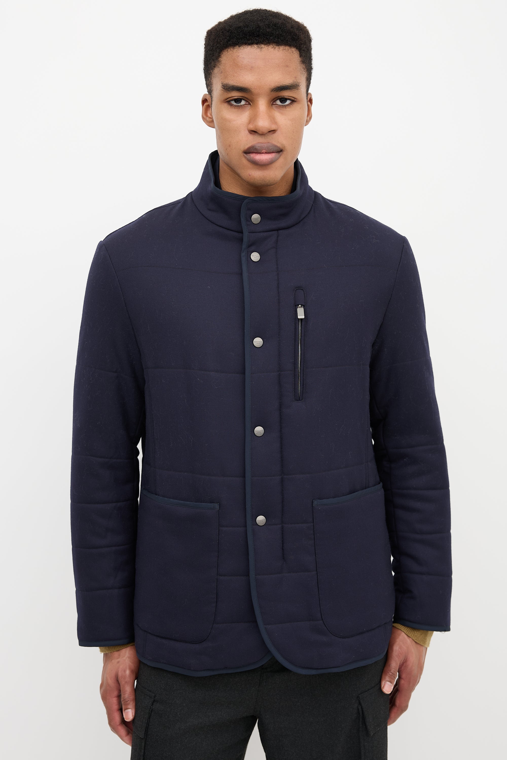 Canali Wool & Cashmere Quilted Jacket