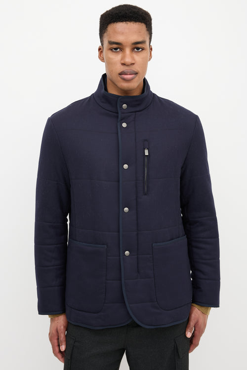 Canali Wool & Cashmere Quilted Jacket