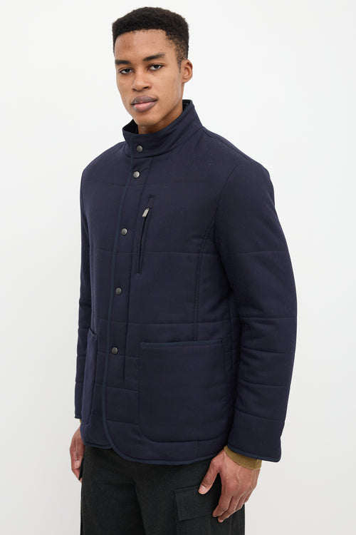 Canali Wool & Cashmere Quilted Jacket