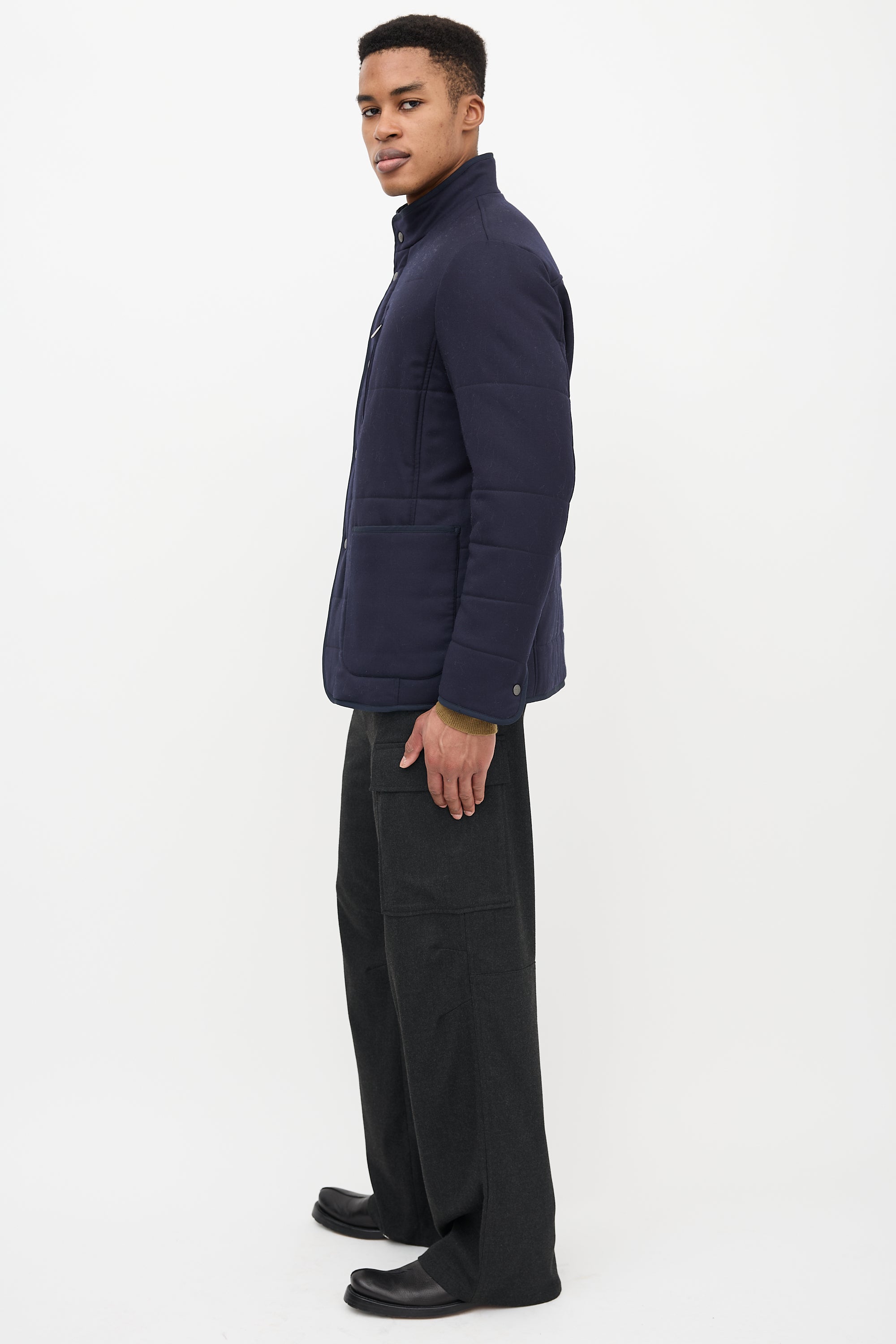 Canali Wool & Cashmere Quilted Jacket
