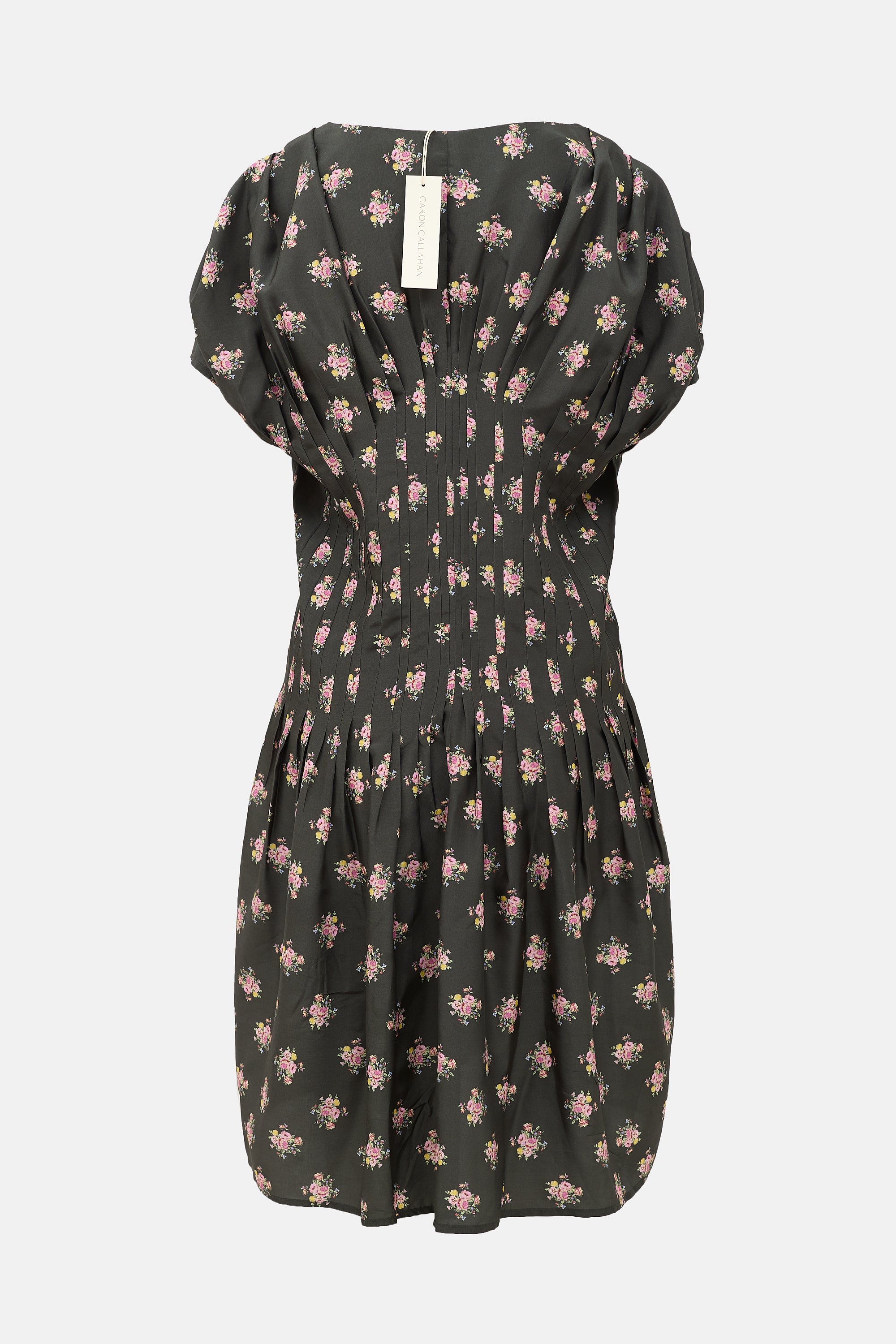 Caron Callahan Silk Floral Dress