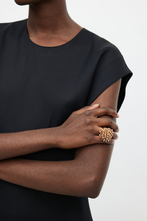 Cartier 18K Rose Gold & Diamond Nouvelle Vague Ring