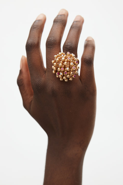 Cartier 18K Rose Gold & Diamond Nouvelle Vague Ring