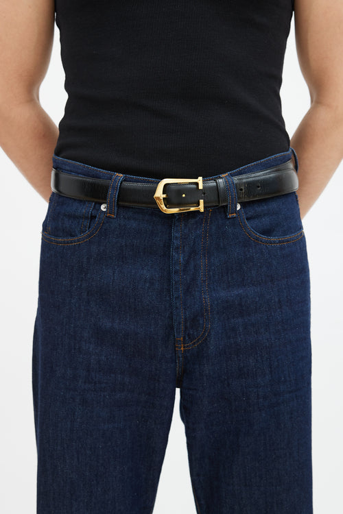 Cartier Brown & Black Reversible Horseshoe Belt