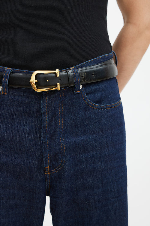 Cartier Brown & Black Reversible Horseshoe Belt