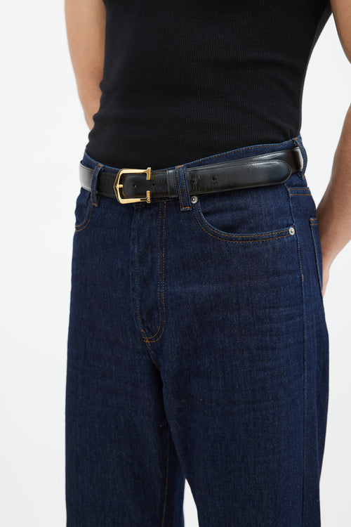 Cartier Brown & Black Reversible Horseshoe Belt