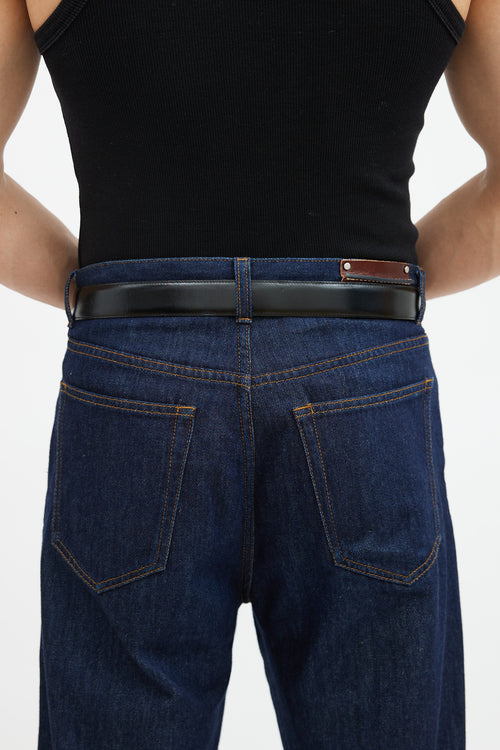 Cartier Brown & Black Reversible Horseshoe Belt