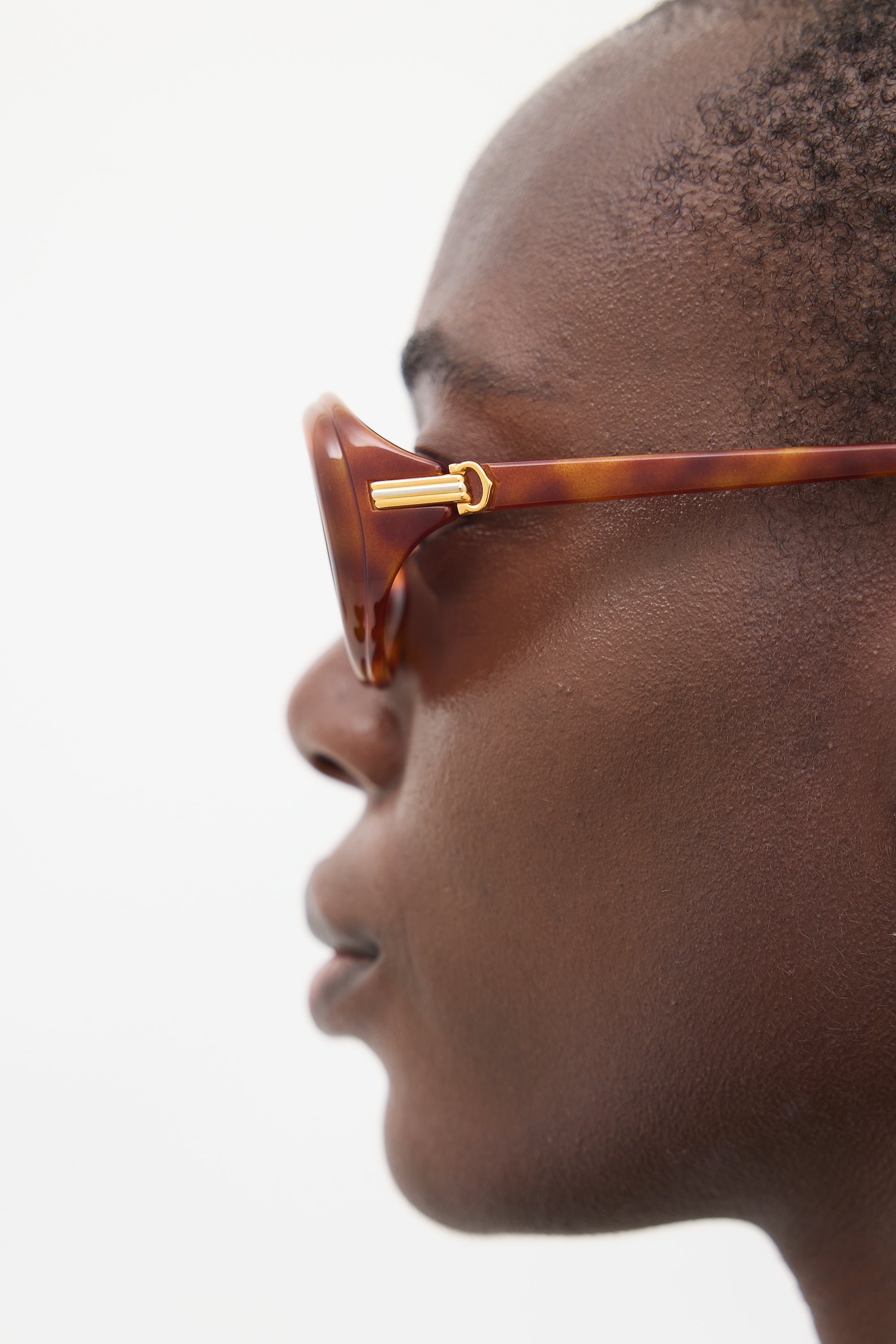 Cartier Brown Frisson Oval Sunglasses