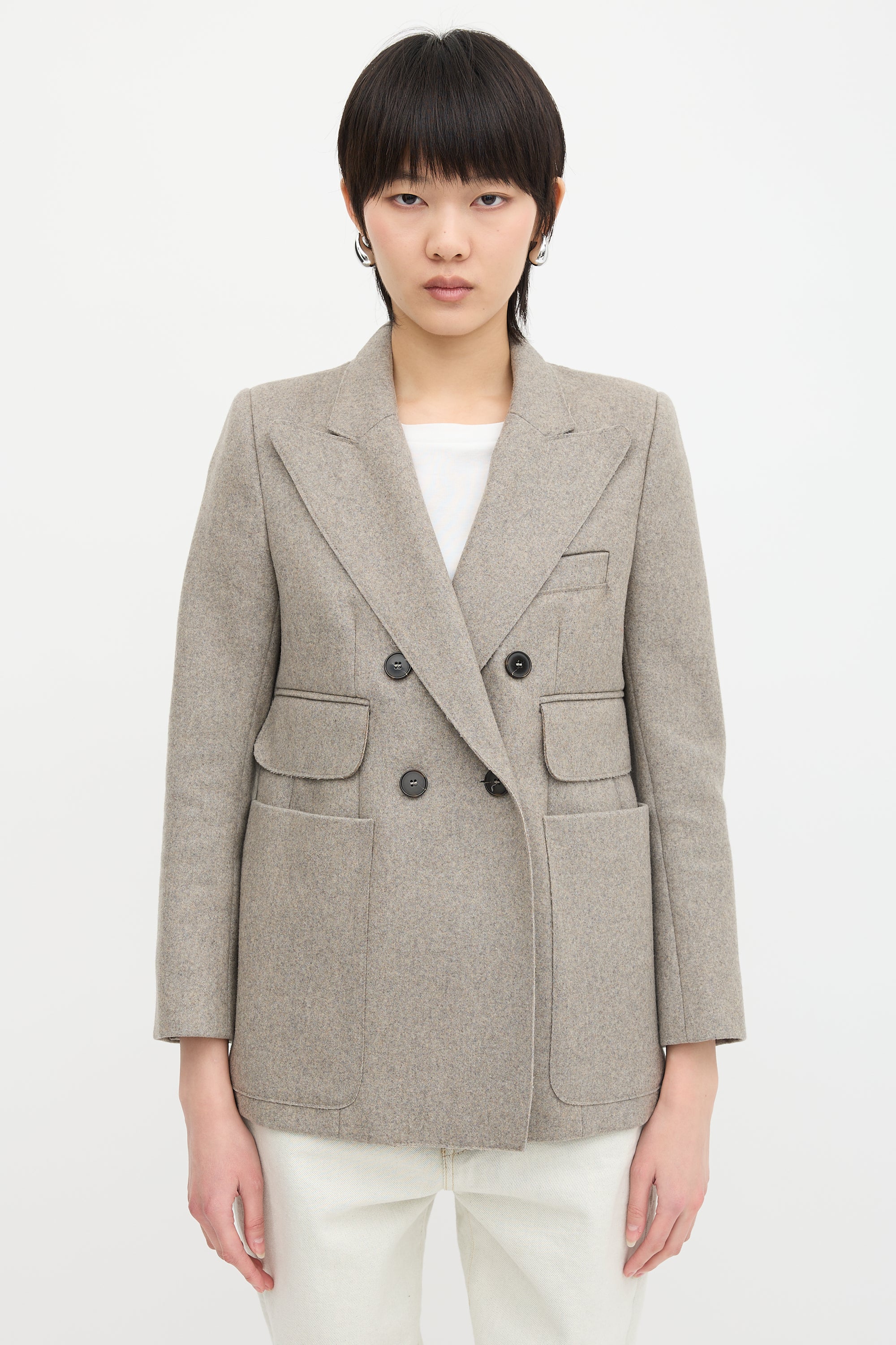Carven Wool Peak Collar Jacket