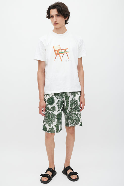Casablanca White & Multicolour Chair Logo T-Shirt