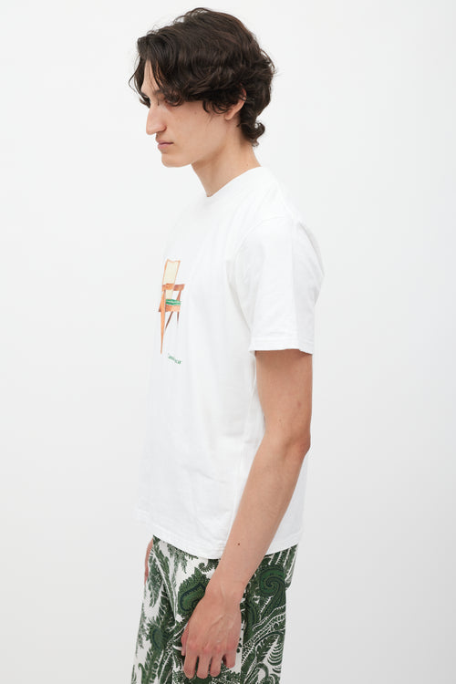 Casablanca White & Multicolour Chair Logo T-Shirt