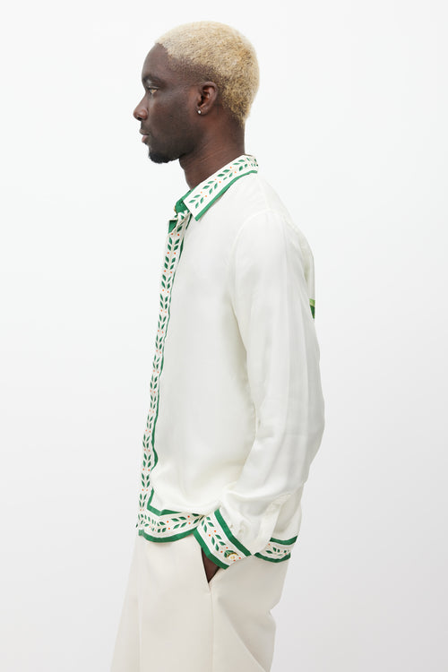 Casablanca White & Multicolour Tangerine Silk Shirt