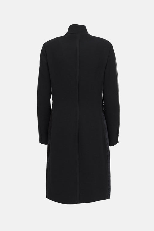 Roberto Cavalli Wool Ruffled Trim Coat