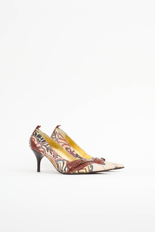 Just Cavalli Studded Buckle Pump