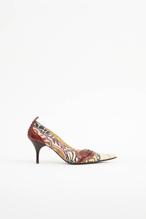 Just Cavalli Studded Buckle Pump